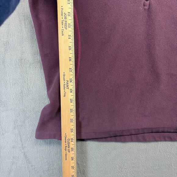Eddie Bauer First Ascent 1/4 Zip Pullover Women's XL Purple Fleece Outdoor Hike - Picture 6 of 8